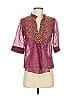 A Common Thread Purple 3/4 Sleeve Blouse Size P (petite) - photo 1