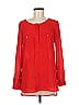 H&M 100% Polyester Red Long Sleeve Blouse Size 6 - photo 1