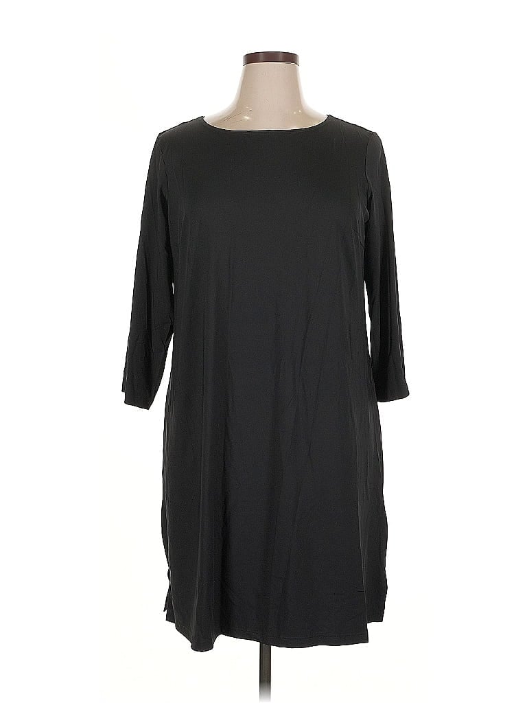 Pre-owned Lands' End Casual Dress In Black