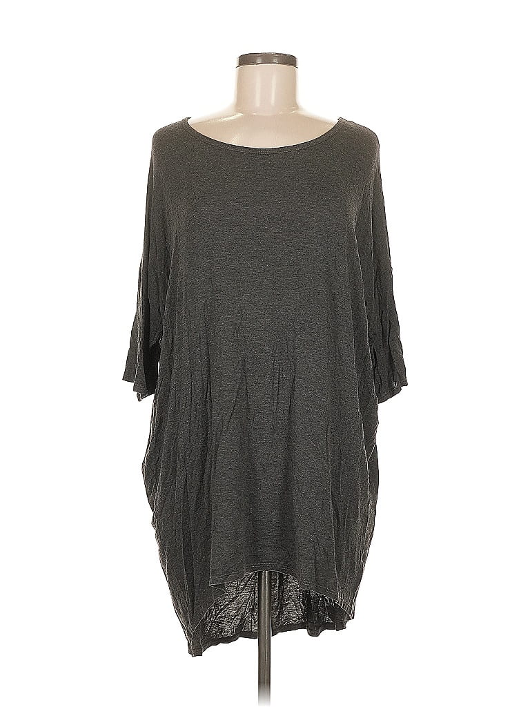 Pre-owned Lularoe 3/4 Sleeve T-shirt In Gray