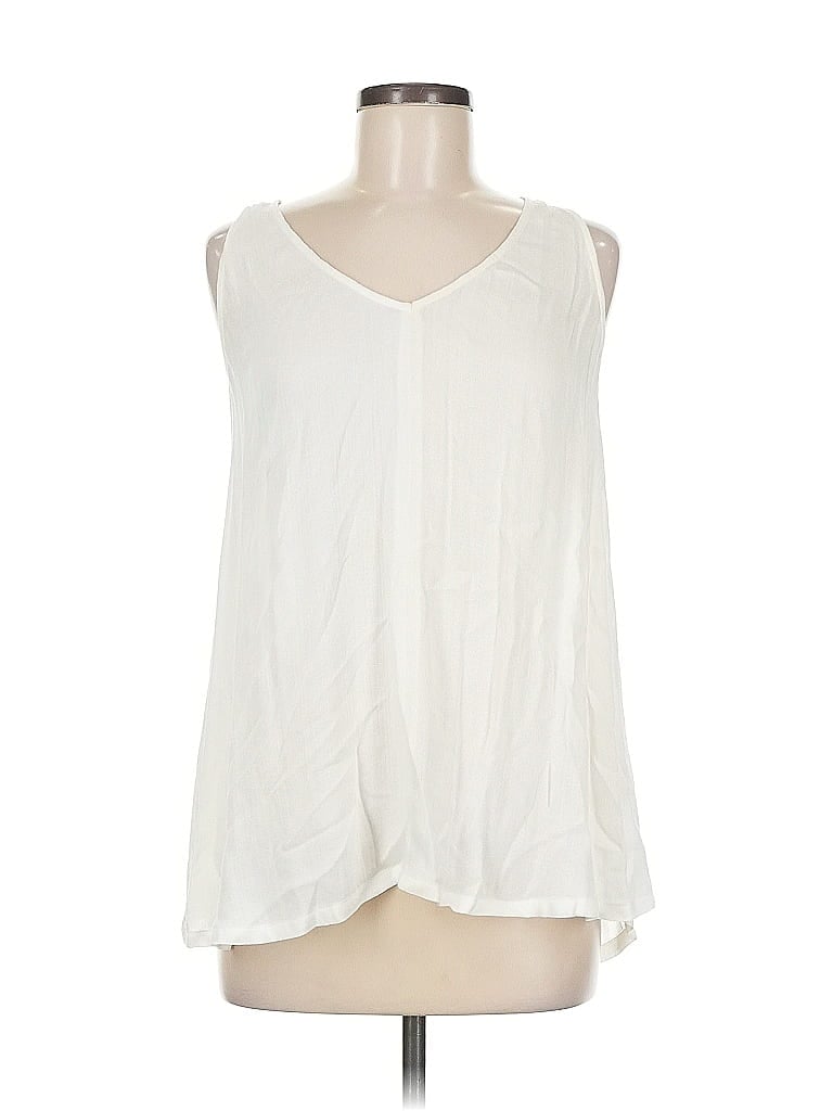 Pre-owned Ella Moss Sleeveless T-shirt In White