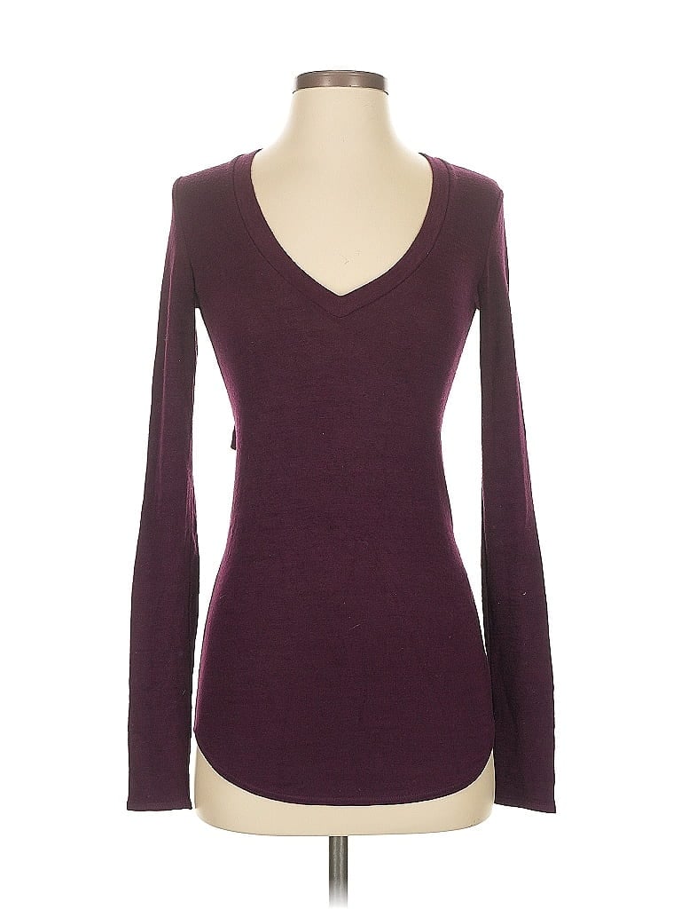 Pre-owned Wilfred Free Long Sleeve T-shirt In Burgundy