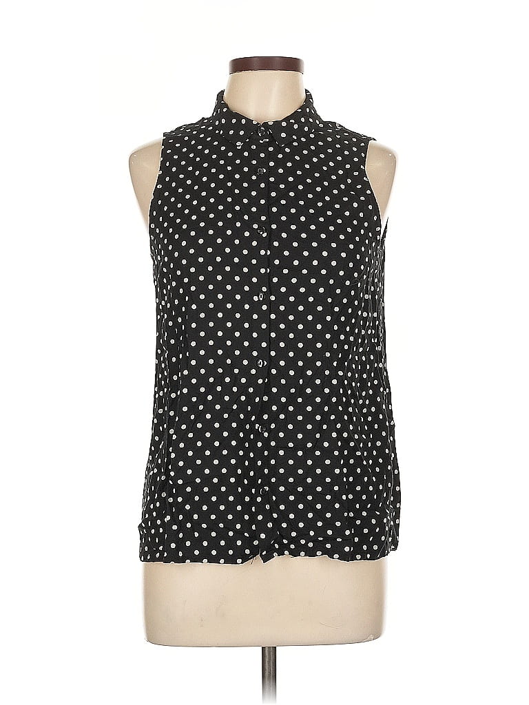 Pre-owned Divided By H&m Sleeveless Blouse In Black