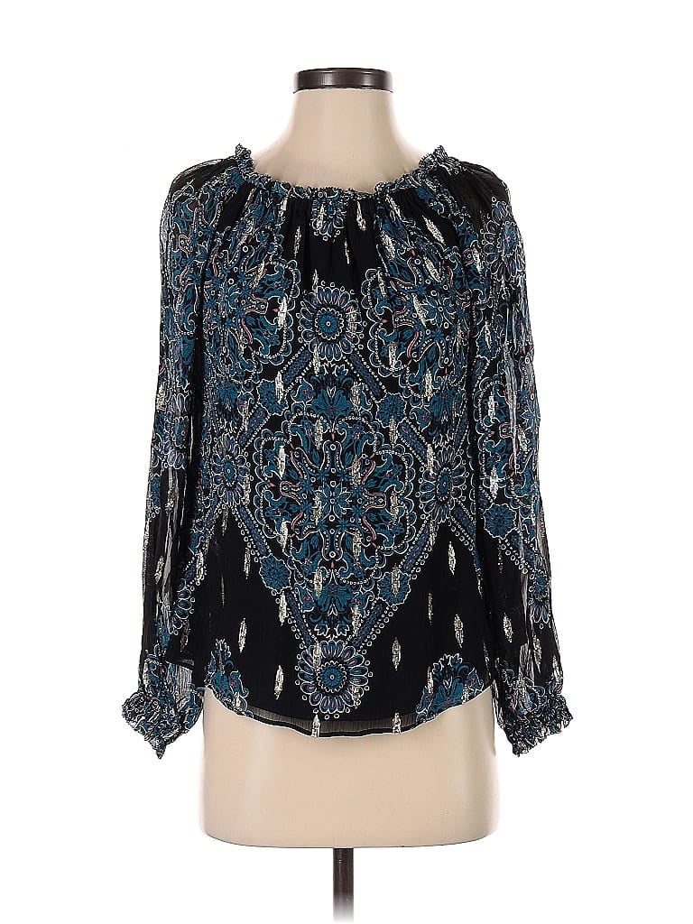 White House Black Market 3/4 Sleeve Blouse In Blue