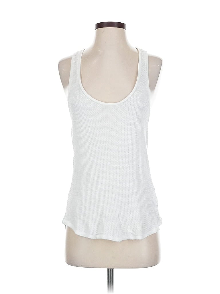 Pre-owned Velvet Tank Top White Halter Neckline Tops