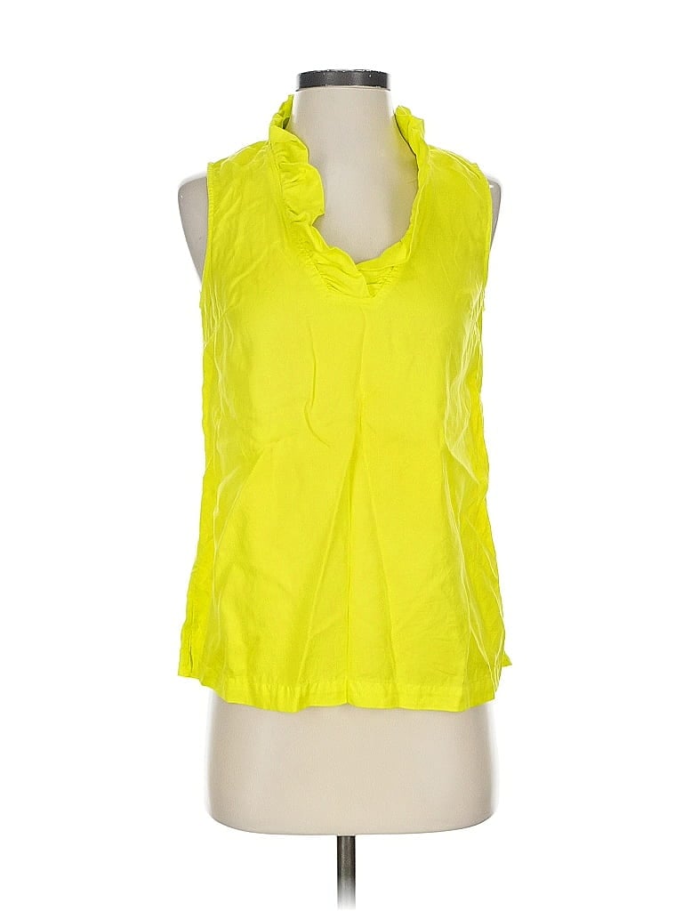 Pre-owned Crown & Ivy Sleeveless Blouse In Yellow