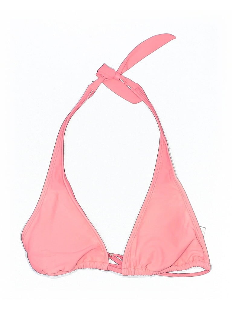 Pre-owned Assorted Brands Swimsuit Top Pink Solid Pattern Swimwear