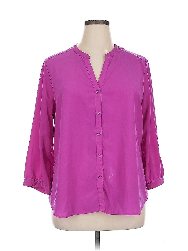 Pre-owned Old Navy 3/4 Sleeve Blouse In Purple