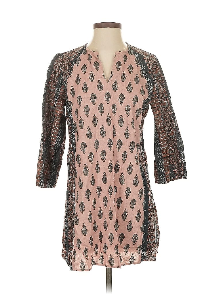 Pre-owned Purejill 3/4 Sleeve T-shirt In Brown