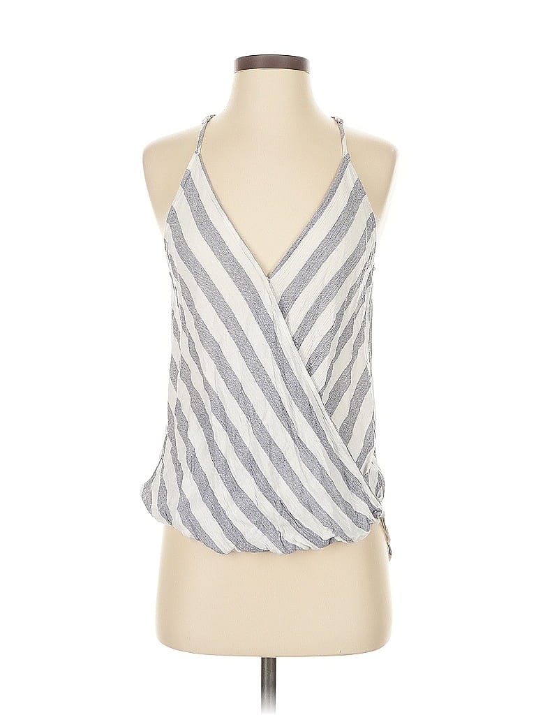 Pre-owned Pink Clover Tank Top Silver Halter Neckline Tops