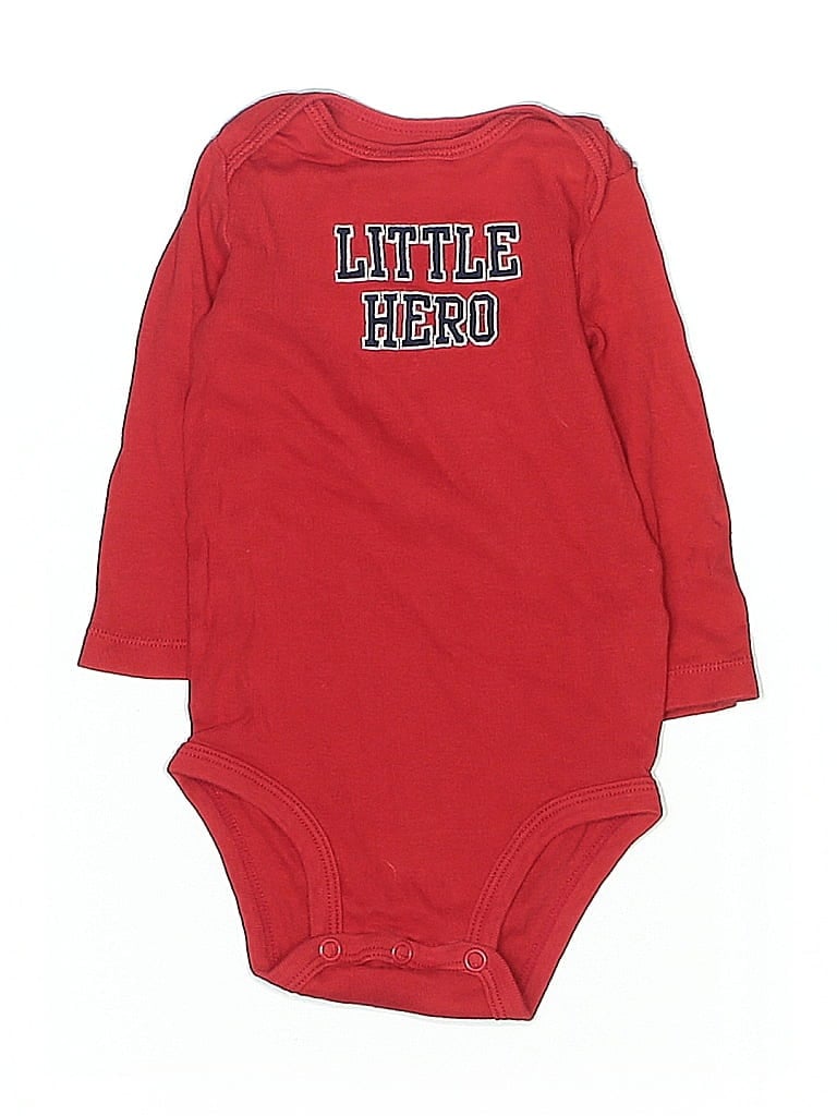 Click to view more detailed imagery on our partner's website Pre-owned Carter's Babies' Long Sleeve Onesie In Red