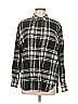 Gap 100% Cotton Plaid Black Long Sleeve Button-Down Shirt Size M - photo 1