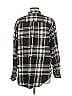 Gap 100% Cotton Plaid Black Long Sleeve Button-Down Shirt Size M - photo 2