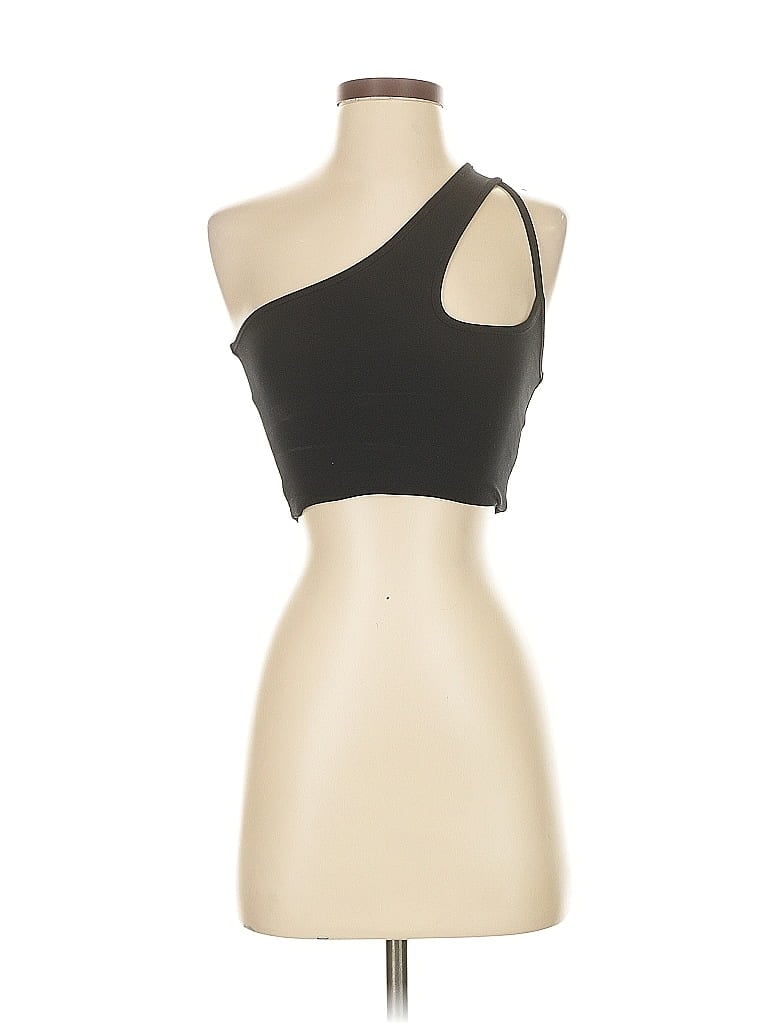 Pre-owned Peppermayo Tank Top Black One Shoulder Neckline Tops