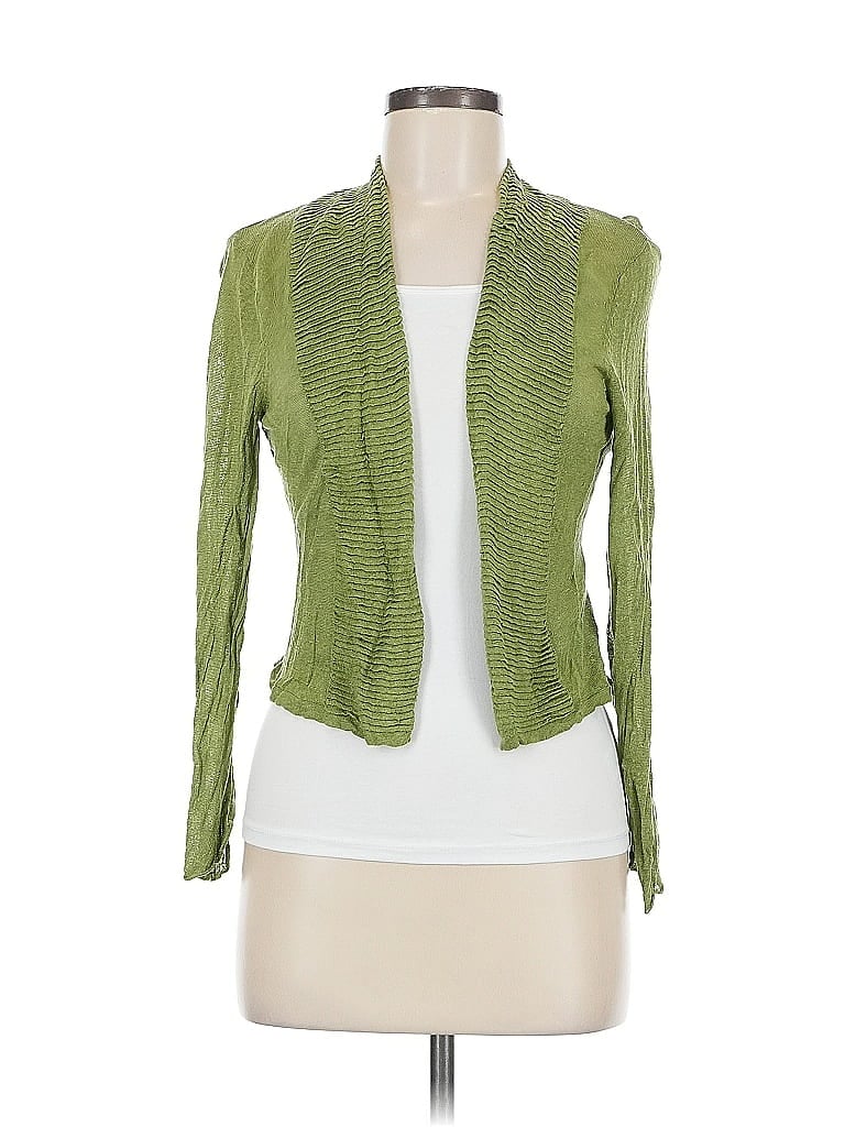 Pre-owned Nic + Zoe Cardigan Sweater In Green