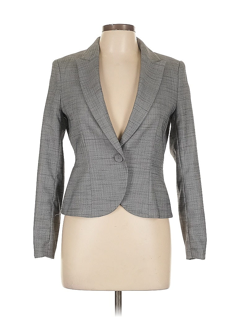 Pre-owned H&m Blazer Jacket In Gray