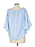 KONTROL Contemporary 100% Polyester Blue 3/4 Sleeve Blouse Size L - photo 2