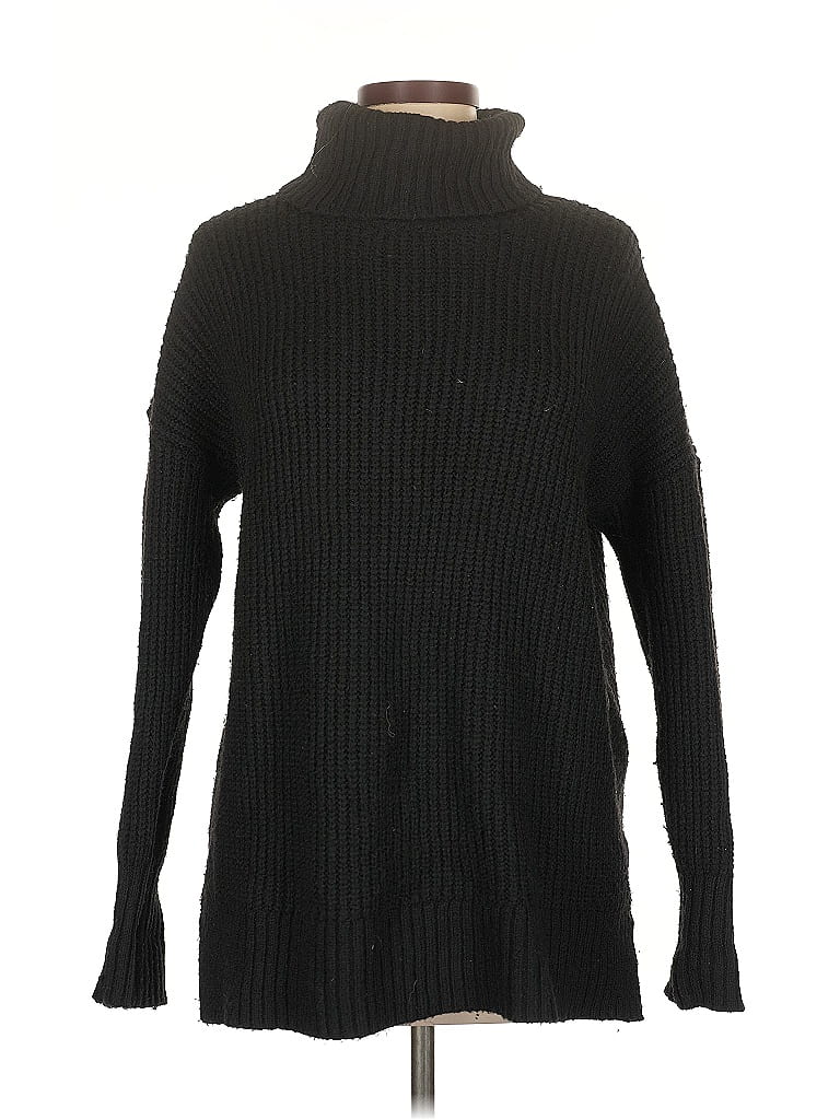 Pre-owned Nine West Turtleneck Sweater In Black
