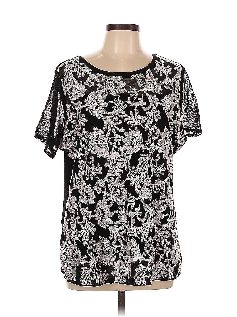 Pre-owned Inc International Concepts Short Sleeve T-shirt In Silver