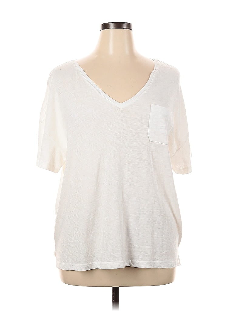 Click to view more detailed imagery on our partner's website Pre-owned Remade 3/4 Sleeve T-shirt In White