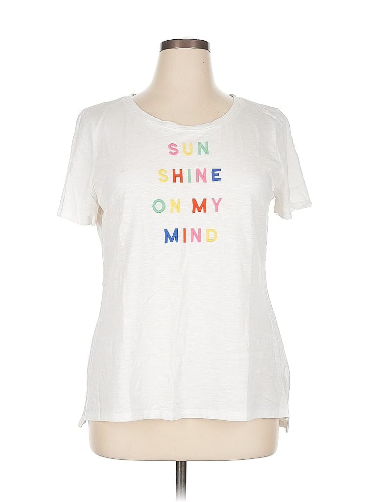 Pre-owned Talbots Short Sleeve T-shirt In White