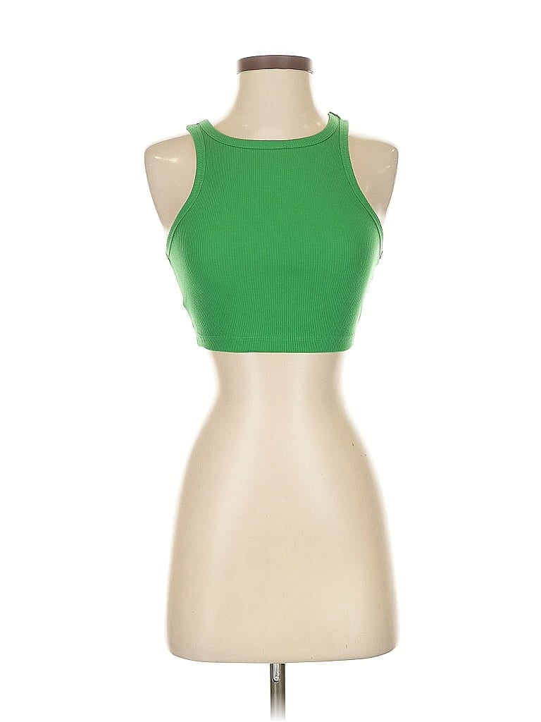Click to view more detailed imagery on our partner's website Pre-owned Wild Fable Tank Top Green Halter Neckline Tops