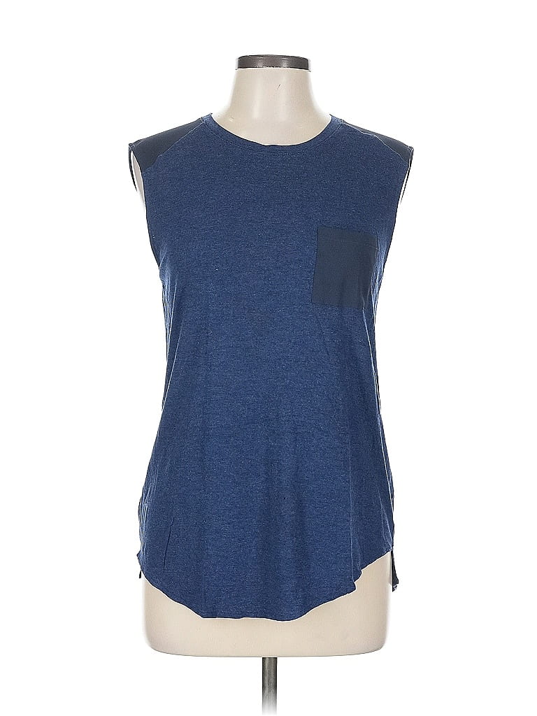 Pre-owned Ann Taylor Loft Sleeveless T-shirt In Blue