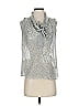 Rebecca Taylor Silver Sleeveless Silk Top Size 0 - photo 1