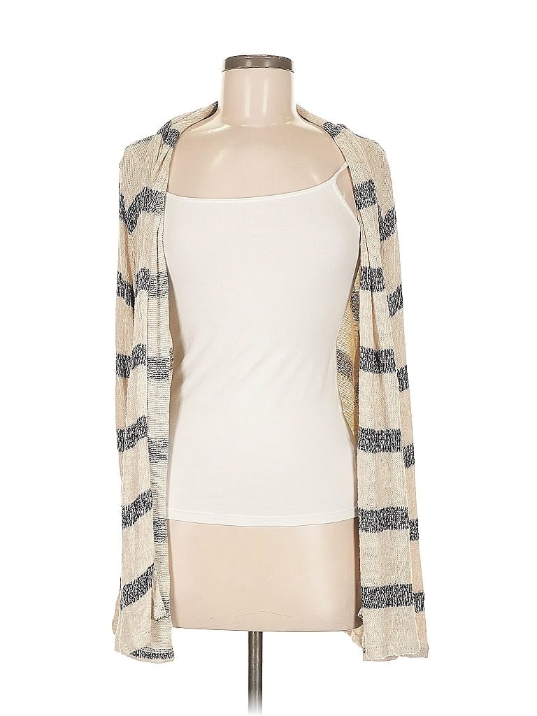 Pre-owned Three Dots Cardigan Sweater In White
