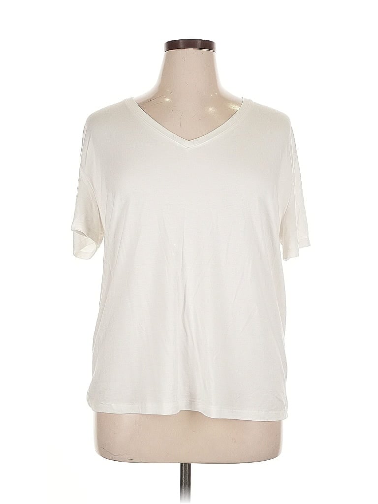 Pre-owned Nine West Short Sleeve T-shirt In White