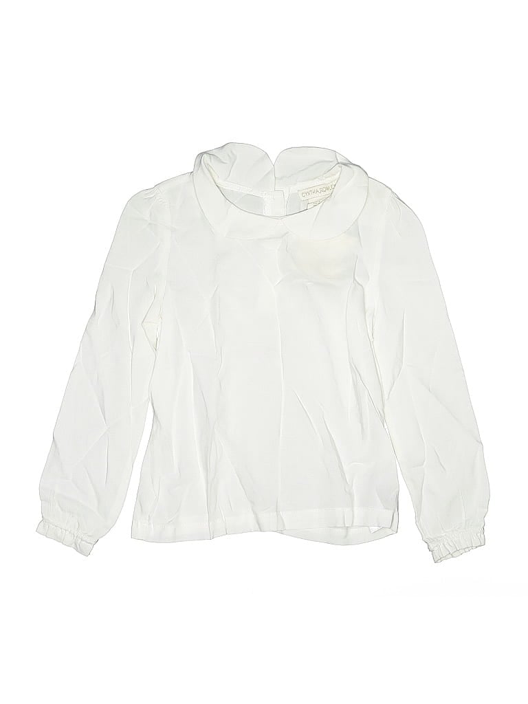 Click to view more detailed imagery on our partner's website Pre-owned Cynthia Rowley Kids' Long Sleeve Blouse In White