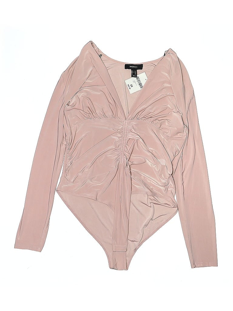 Forever 21 Plus Bodysuit In Pink