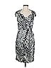 Kay Unger Animal Print Silver Cocktail Dress Size 6 - photo 1