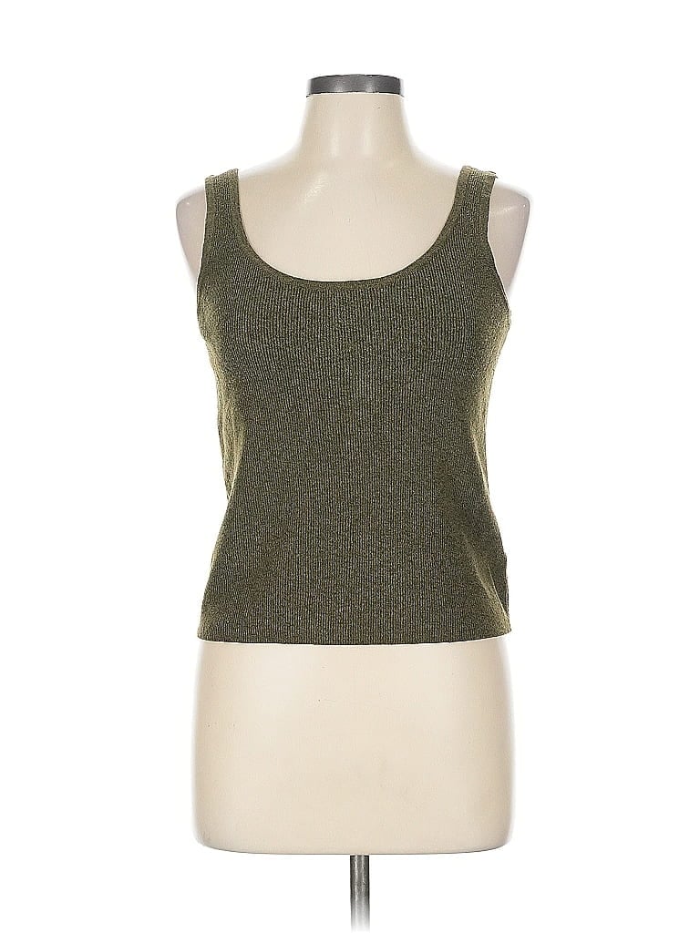 Pre-owned A New Day Tank Top Green Square Neckline Tops
