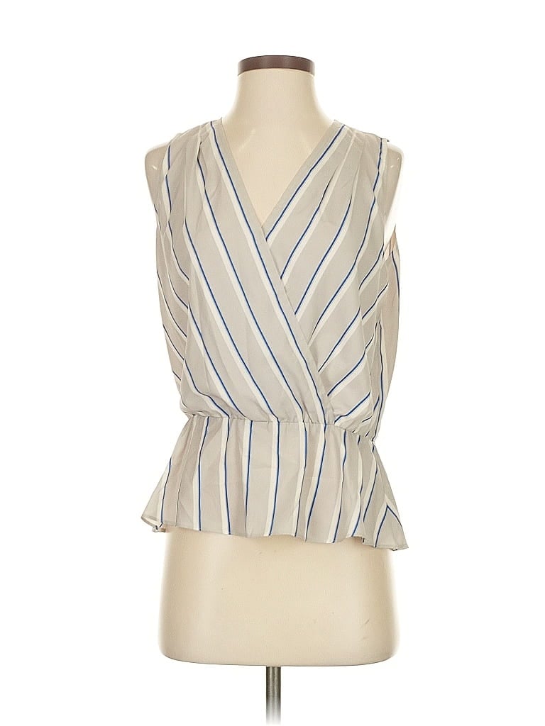 Pre-owned Banana Republic Sleeveless Blouse In White
