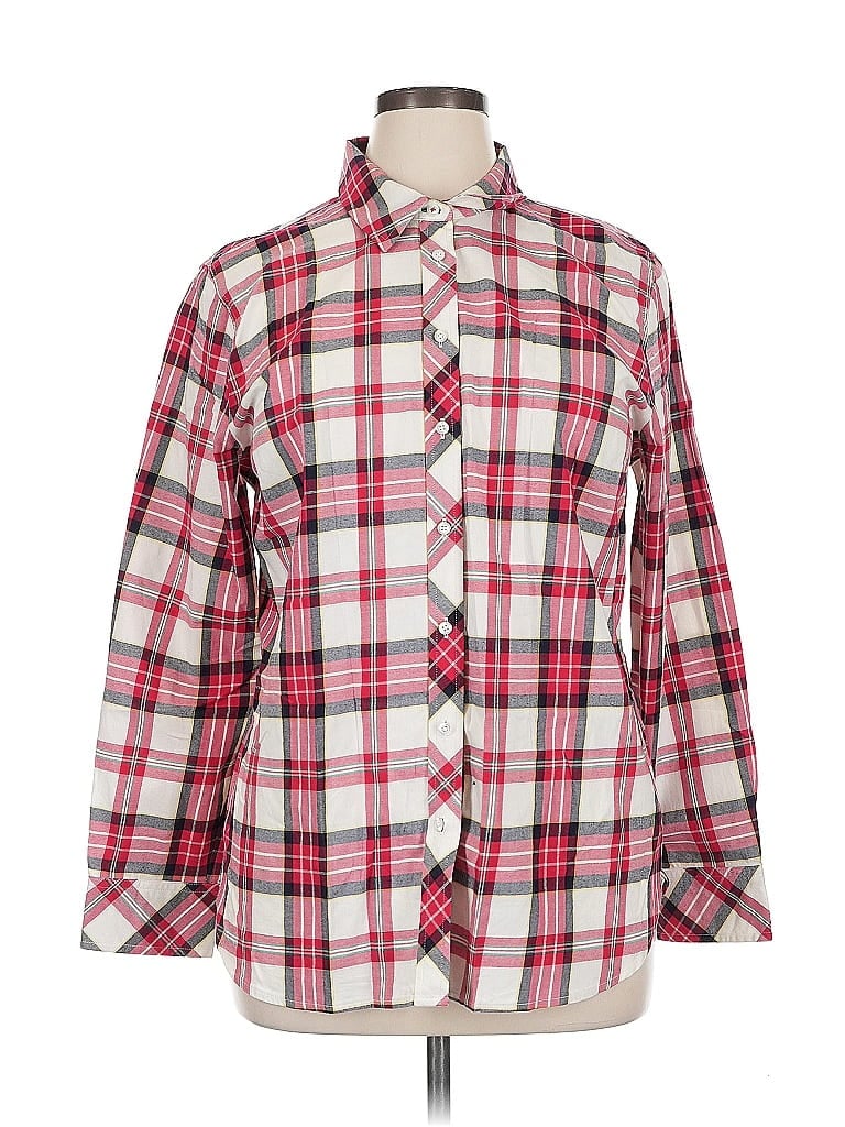 Click to view more detailed imagery on our partner's website Pre-owned Talbots Long Sleeve Button Down Shirt In Red