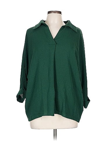 She + Sky 3/4 Sleeve Blouse (view 1)