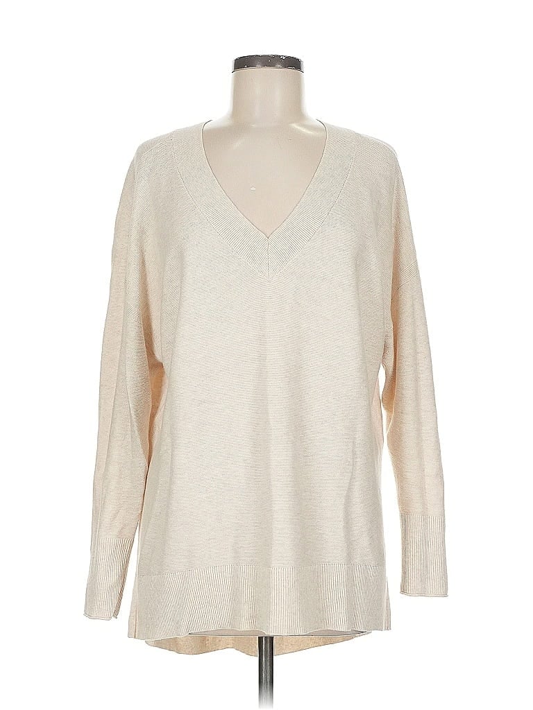 Pre-owned Lou & Grey Pullover Sweater In White