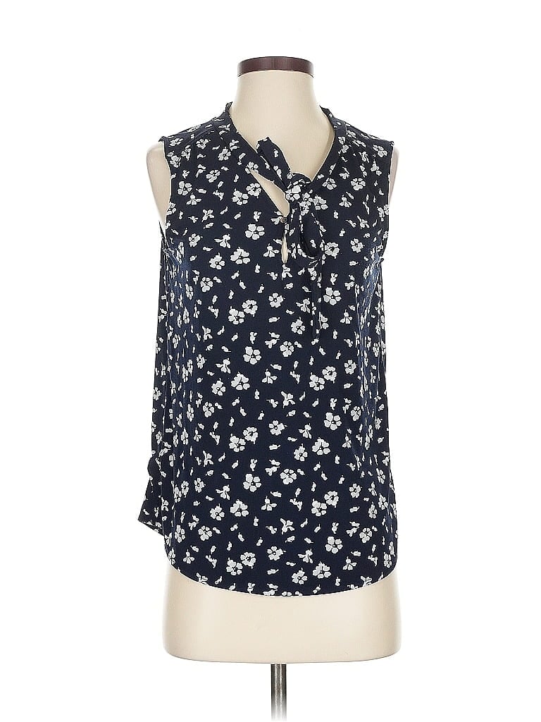 Pre-owned Banana Republic Factory Store Sleeveless Blouse In Blue