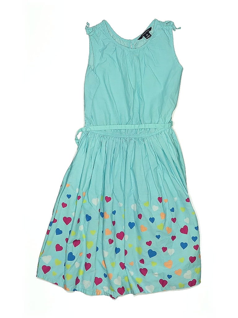 Pre-owned Lands' End Kids'  Dress In Blue