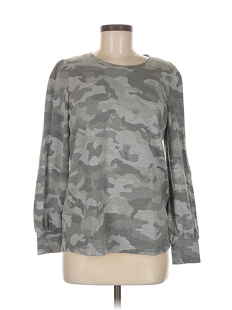 Pre-owned Jane And Delancey Long Sleeve T-shirt In Gray