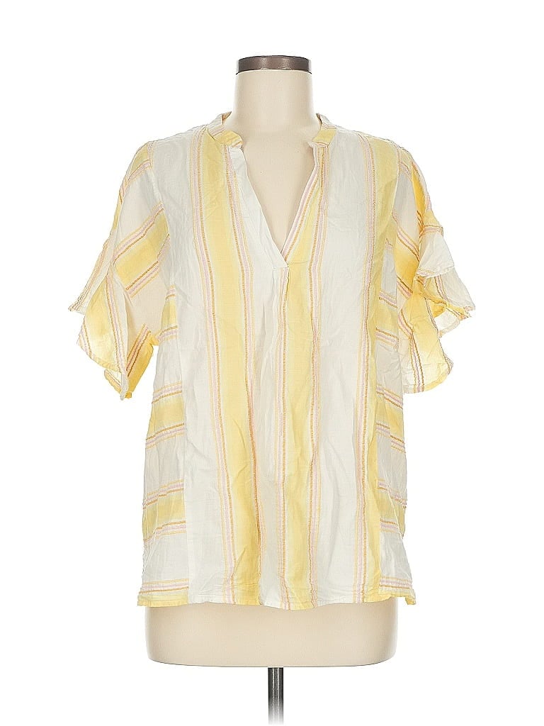 Pre-owned Matilda Jane Short Sleeve Blouse In Yellow