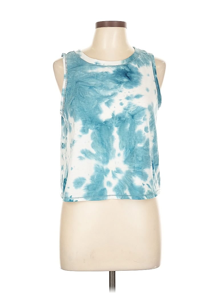 Pre-owned 90 Degree By Reflex Tank Top Teal Halter Neckline Tops In Blue