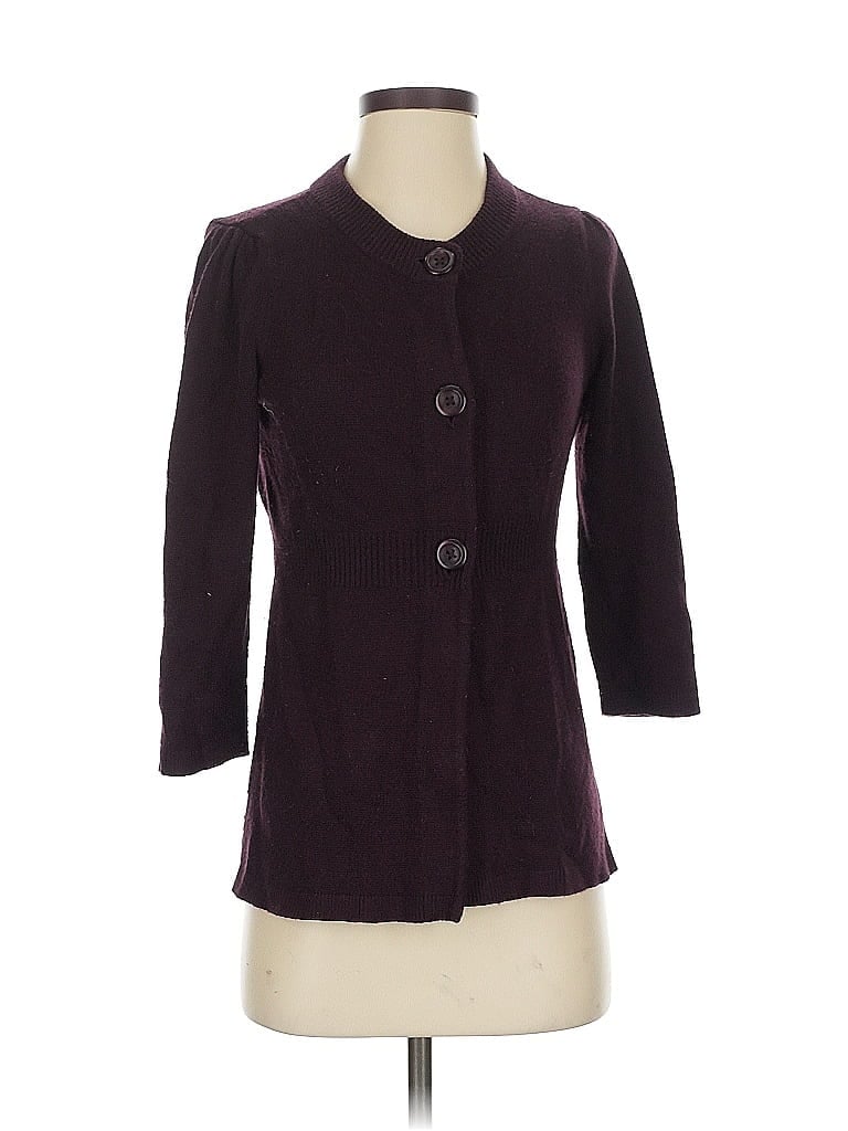 Pre-owned Ann Taylor Factory Cardigan Sweater In Purple