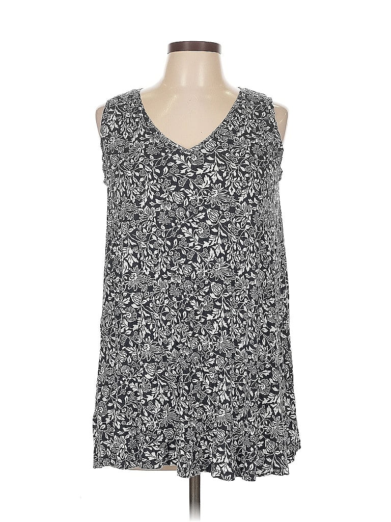Click to view more detailed imagery on our partner's website Pre-owned Lane Bryant Sleeveless Top Gray V Neck Tops