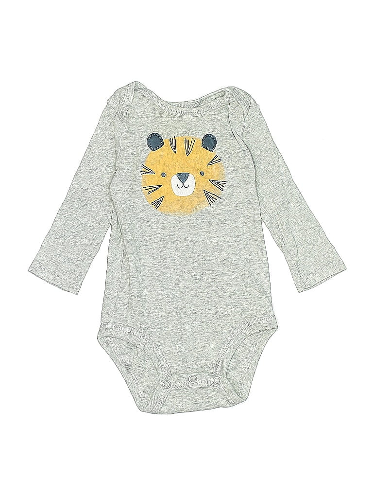 Click to view more detailed imagery on our partner's website Pre-owned Just One You Made By Carter's Babies' Long Sleeve Onesie In Gray