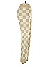 Belle the Label Checkered-gingham Ivory Tan Casual Pants Size XS - photo 4