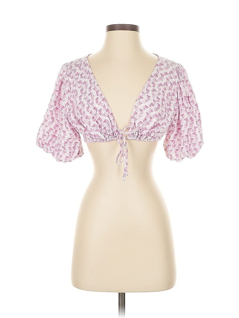 Click to view more detailed imagery on our partner's website Pre-owned Sky To Moon Short Sleeve Blouse In Pink