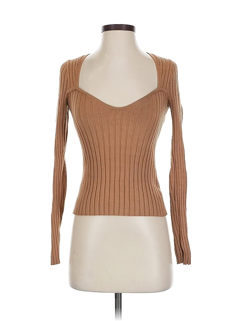 Pre-owned Express Long Sleeve T-shirt In Brown