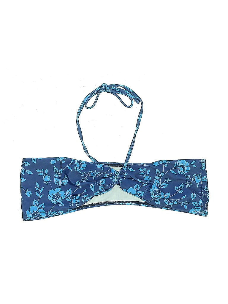 Pre-owned Unbranded Swimsuit Top Blue Paisley Pattern Swimwear